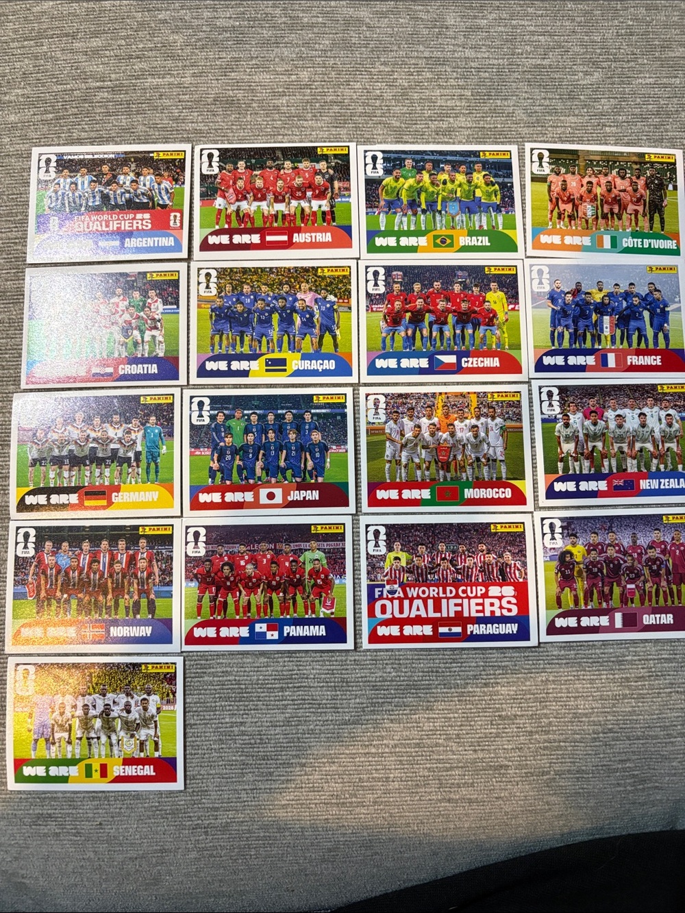 Panini World Cup Team Collectible Sticker Set